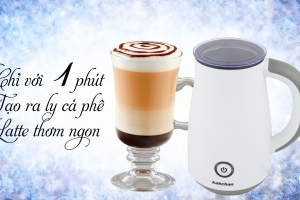 5.video: Làm cà phê capuchino 5 tầng tử máy đánh sữa Kahchan