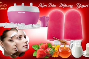 cách Làm kem dâu - mật ong - yogurt siêu ngon