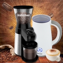 máy xay cafe cho quán và máy đánh sữa tạo bọt  Kahchan